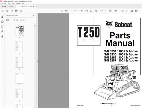 bobcat t250 skid steer loader|bobcat t250 manual.